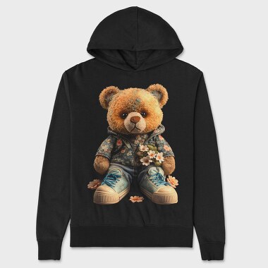 Floral Teddy, Hanorac Oversize Barbati (Unisex)