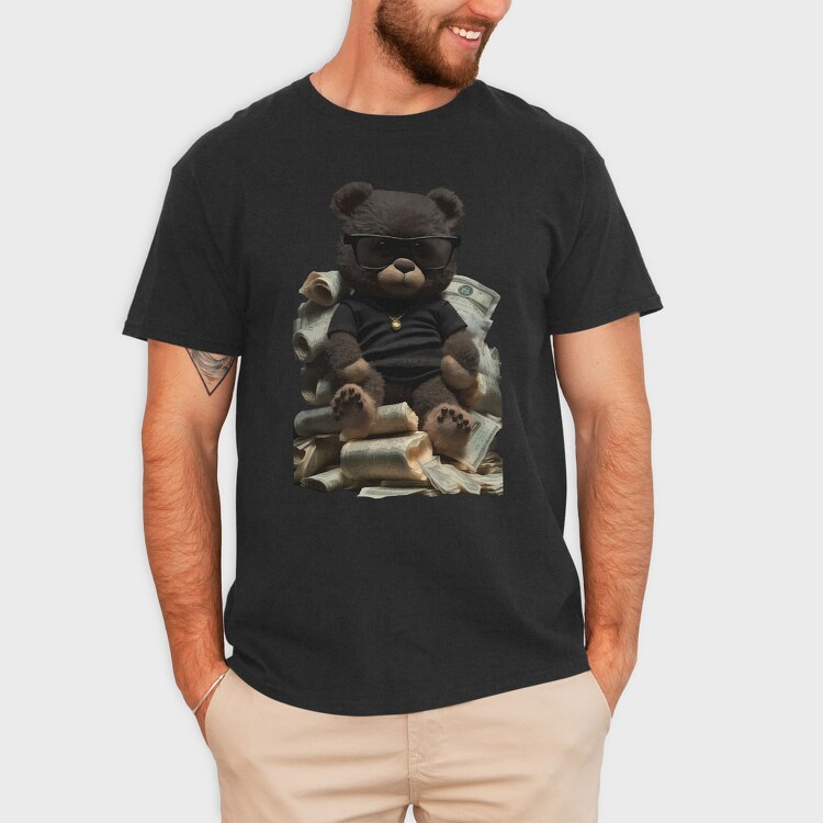 Teddy Bear Money, Tricou Barbati (Unisex)