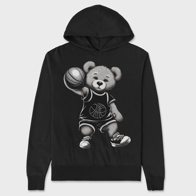 Basketball Bear, Hanorac Oversize Barbati (Unisex)