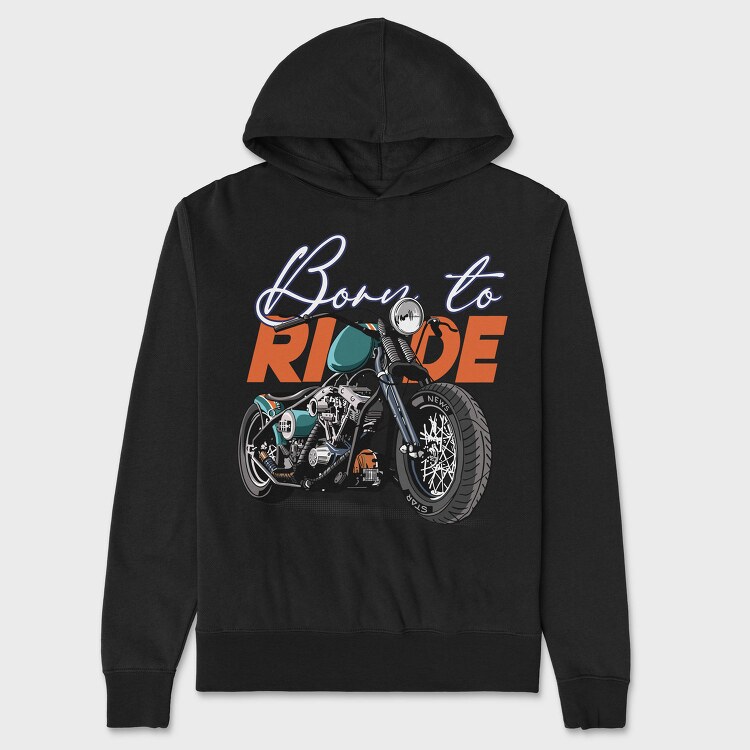 Born To Ride, Hanorac Oversize Barbati (Unisex)