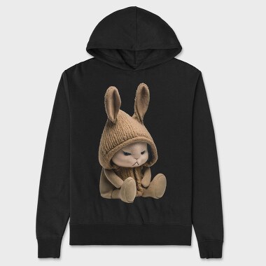 Bunny In Hood, Hanorac Oversize Barbati (Unisex)