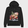 Christmas Bear Truck, Hanorac Oversize Barbati (Unisex)