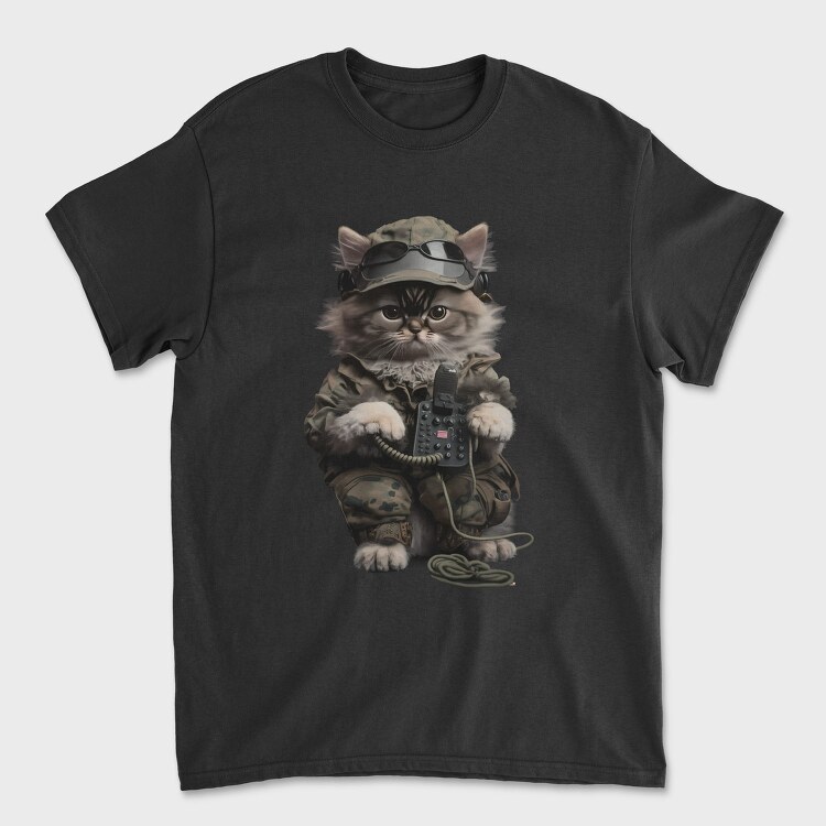 Military Cat, Tricou Barbati (Unisex)