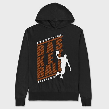 Orange Stripe Basketball, Hanorac Oversize Barbati (Unisex)