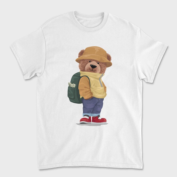 Bear Backpacker Cash, Tricou Barbati (Unisex)