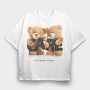 Teddy Bear Care, Tricou Oversize Barbati (Unisex)
