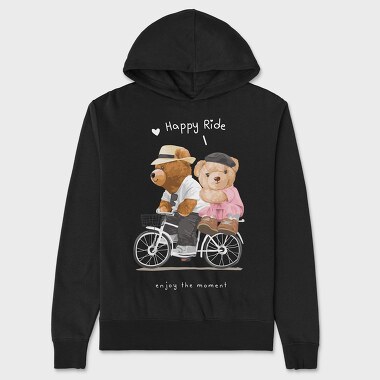 Teddy Bike Ride, Hanorac Oversize Barbati (Unisex)