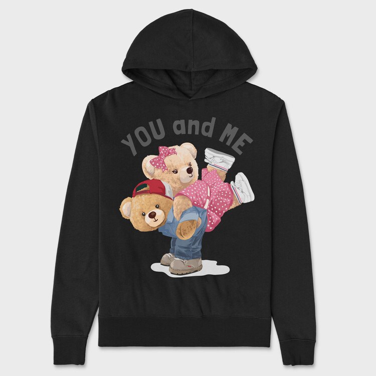 You And Me Bears, Hanorac Oversize Barbati (Unisex)