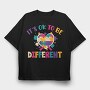 Puzzle Heart Different, Tricou Oversize Barbati (Unisex)