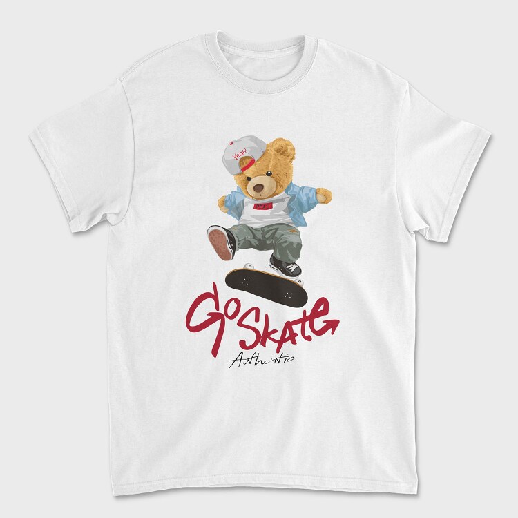 Skate Bear Yeah, Tricou Barbati (Unisex)