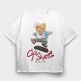 Skate Bear Yeah, Tricou Oversize Barbati (Unisex)