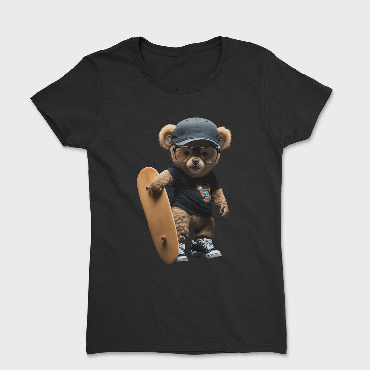 Skateboarding Teddy 1, Tricou Femei