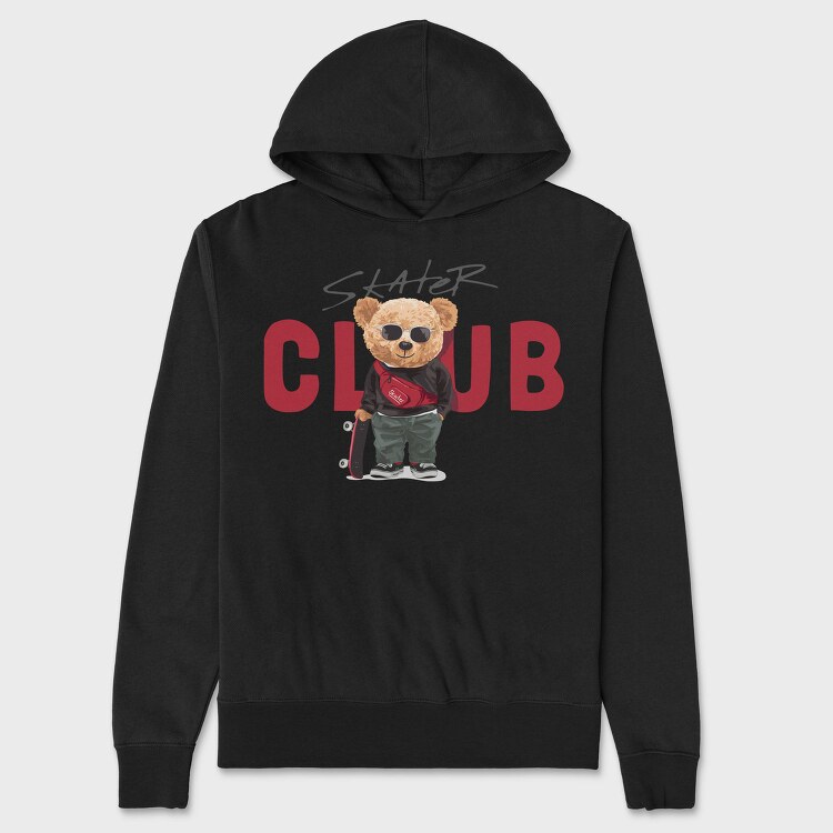 Skater Club Bear, Hanorac Oversize Barbati (Unisex)