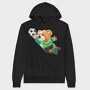 Soccer Bear Save, Hanorac Oversize Barbati (Unisex)