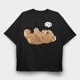 Teddy Bear Battery Low, Tricou Oversize Barbati (Unisex)