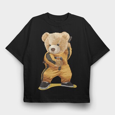 Teddy Bear Prisoner, Tricou Oversize Barbati (Unisex)