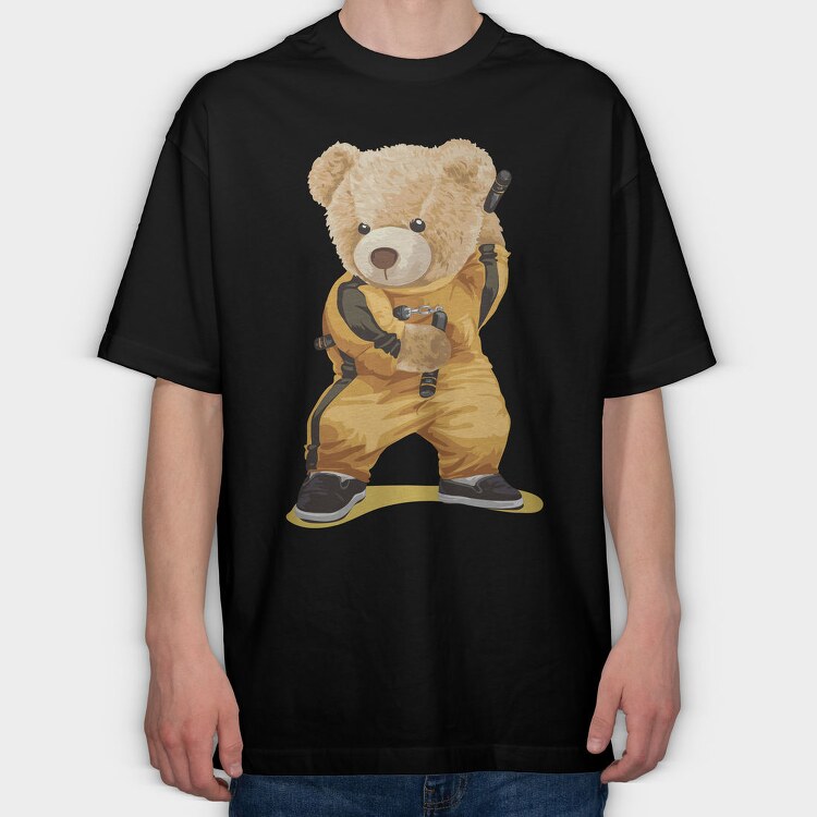 Teddy Bear Prisoner, Tricou Oversize Barbati (Unisex)