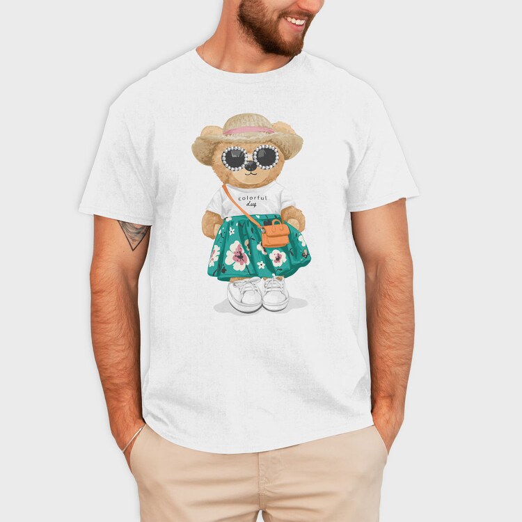 Colorful Day Bear, Tricou Barbati (Unisex)