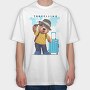 Traveling Bear, Tricou Oversize Barbati (Unisex)