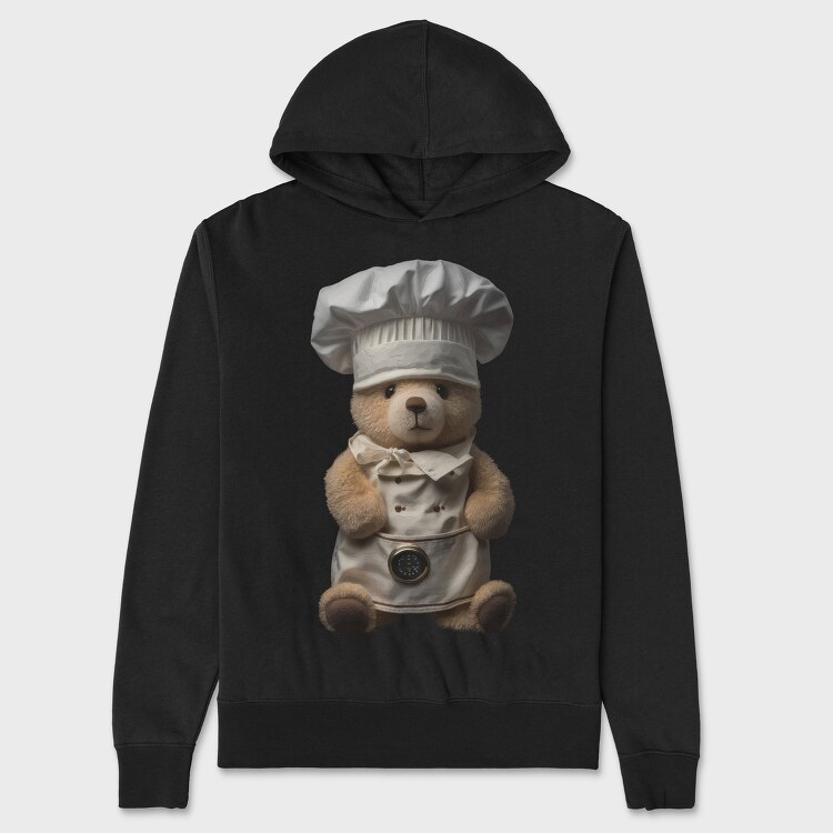 Chef Teddy Bear, Hanorac Oversize Barbati (Unisex)