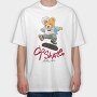 Skate Bear Yeah, Tricou Oversize Barbati (Unisex)