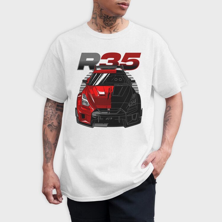 GTR R35 Liberty Walk Silhouette, Tricou Barbati (Unisex)