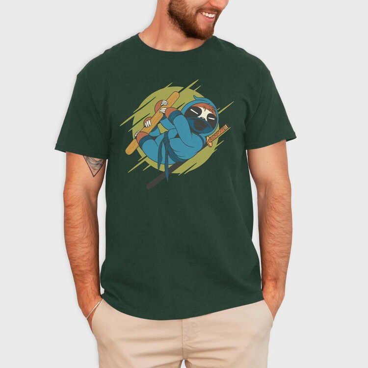 Sloth Ninja, Tricou Barbati (Unisex)