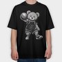 Basketball Bear, Tricou Oversize Barbati (Unisex)