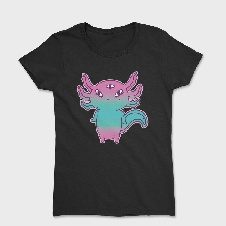 Tricou Femei, Cute Axolotl Pastel Goth