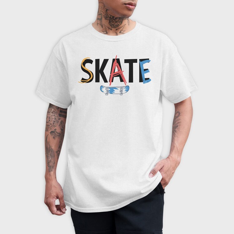 Skateboard Splash, Tricou Barbati (Unisex)