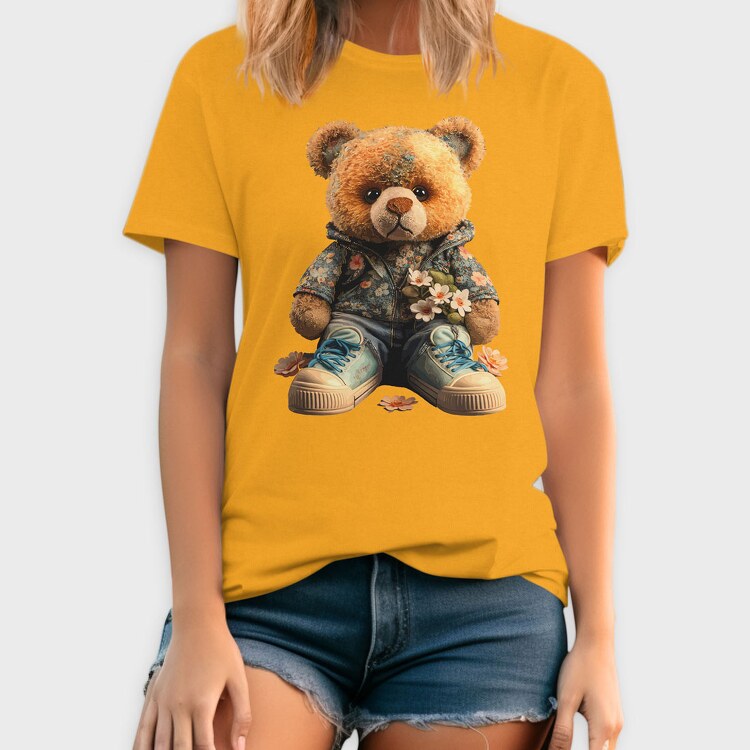 Floral Teddy, Tricou Barbati (Unisex)