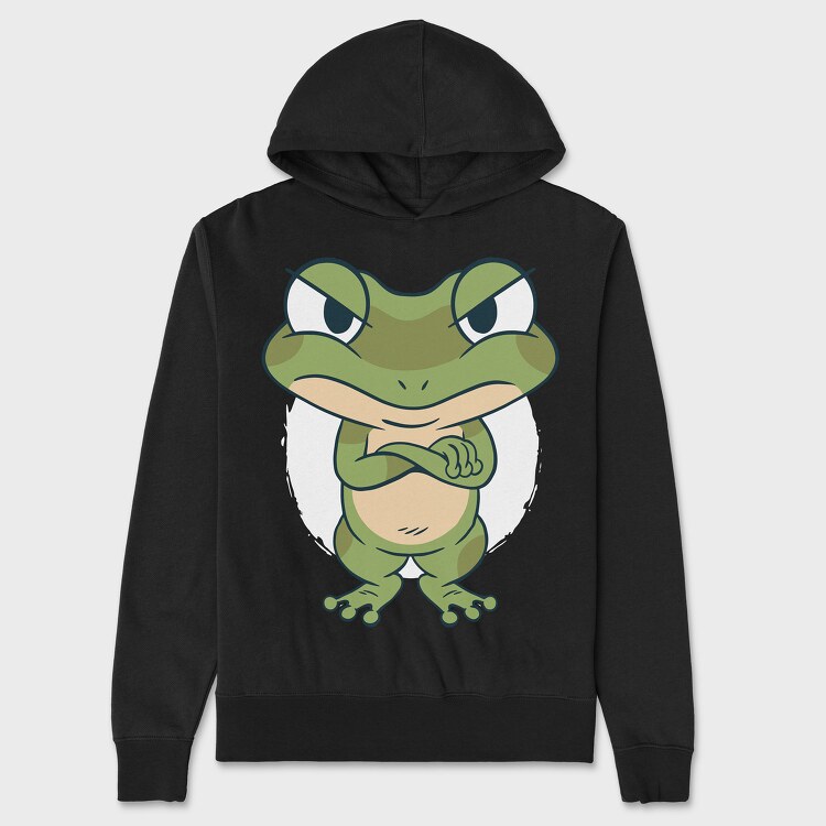 Frog Cartoon, Hanorac Oversize Barbati (Unisex)