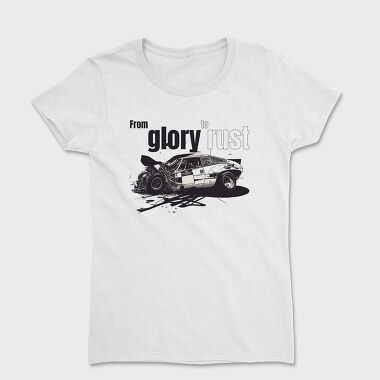 From Glory to Rust Car Racing Crashed Line, Tricou Femei