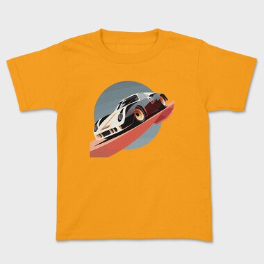 Geometric Forms and Formula Racing Car in Bauhaus, Tricou Copii