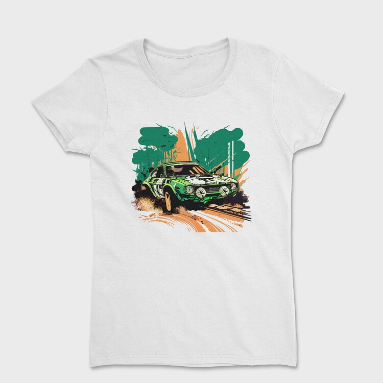 Hand Drawn Rally Car, Tricou Femei