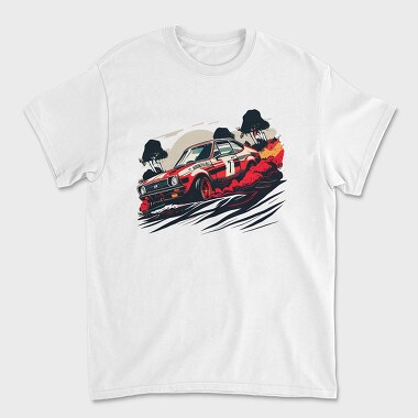 Hand Drawn Rally Race Car, Tricou Barbati (Unisex)