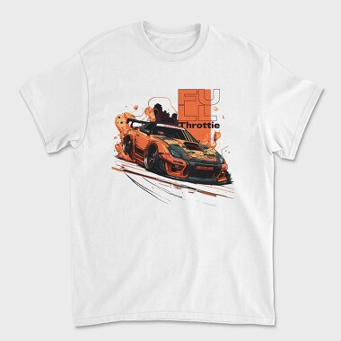 Japanese Car Drifting Personalized Full Throttle, Tricou Barbati (Unisex)