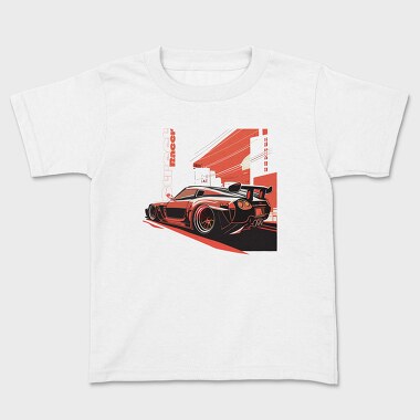 Japanese Sports Car Street Racer Sunset Drive Japan, Tricou Copii