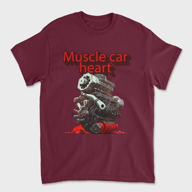 Muscle Car Heart Engine Anime, Tricou Barbati (Unisex)