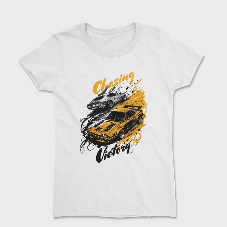 Muscle Cars Hand Drawn, Tricou Femei