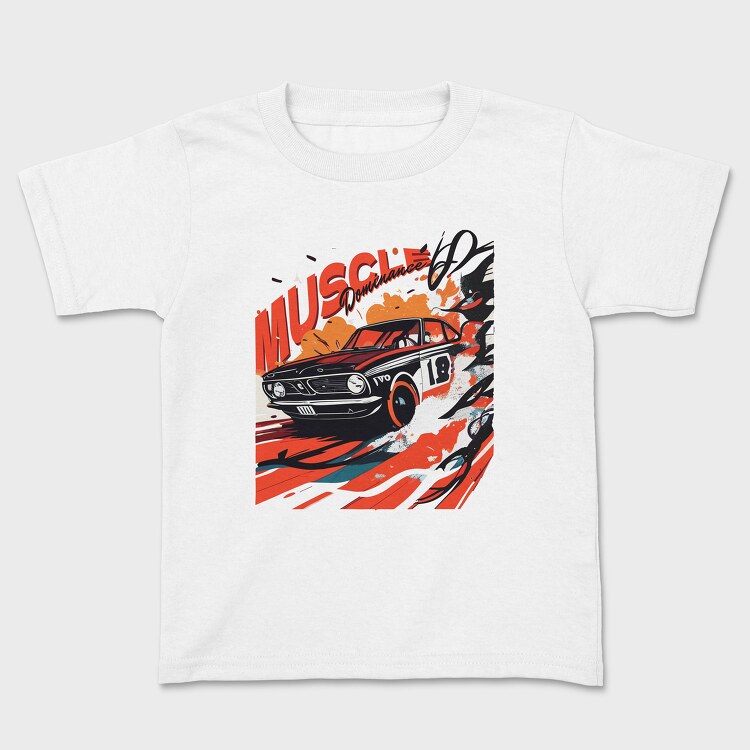 Muscle Dominance Hot Road Cars Comic, Tricou Copii