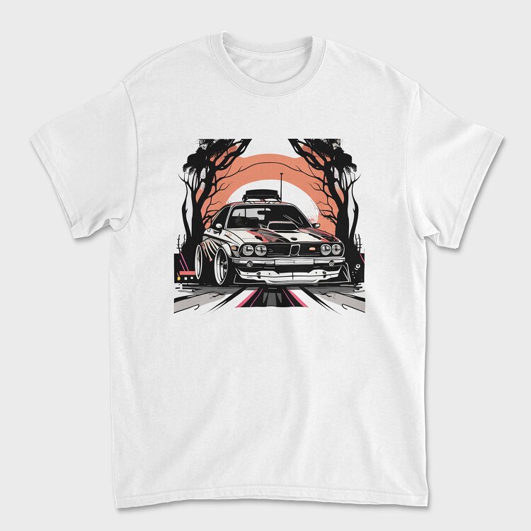 Personalized Classic Car Dead Trees Sunset, Tricou Barbati (Unisex)