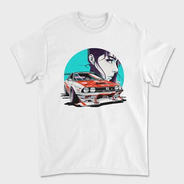 Racing Car Girl Manga, Tricou Barbati (Unisex)