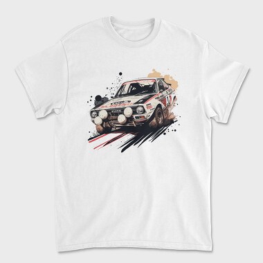 Rally Car Dust Hand Drawn, Tricou Barbati (Unisex)