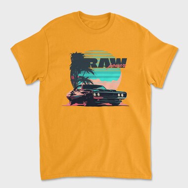 Raw Power Muscle Car Vaporwave, Tricou Barbati (Unisex)