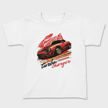 Red Sports Car Turbo Charger, Tricou Copii