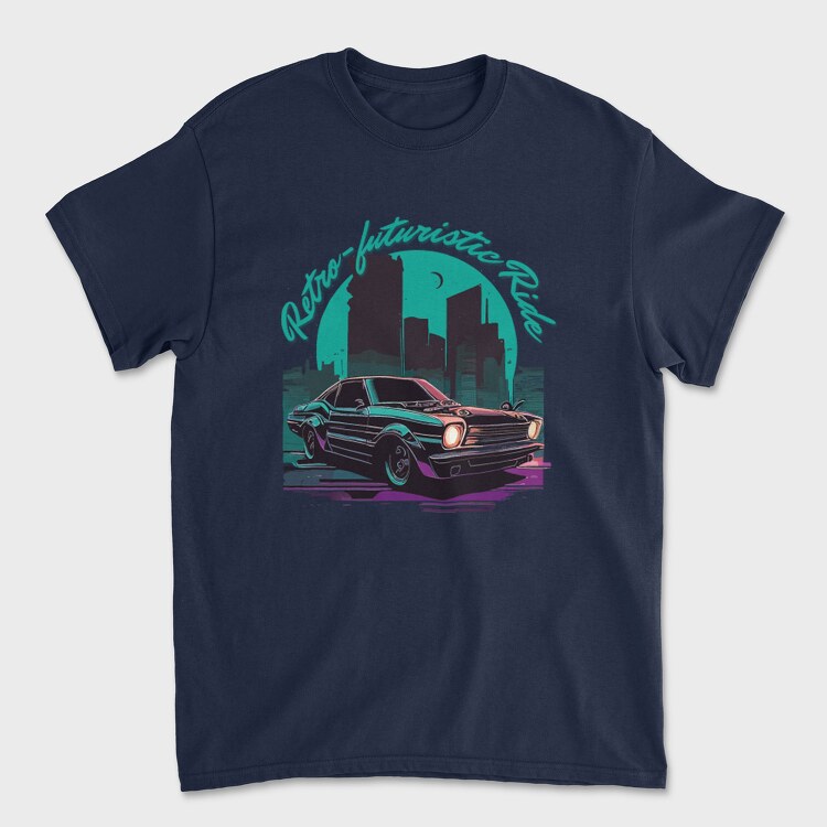 Tricou Barbati (Unisex), Retro Futuristic Ride Iconic Japanese Car Vaporwave