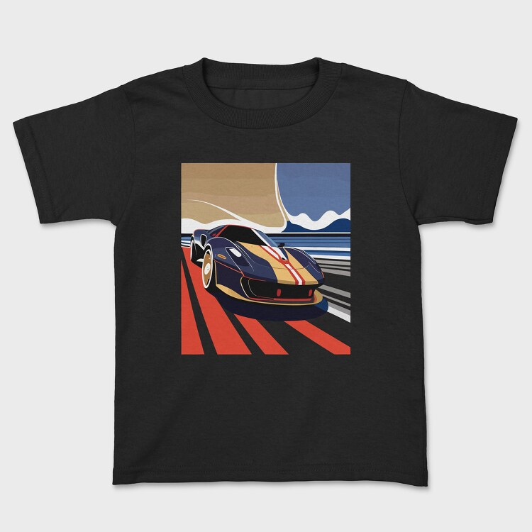 Retro Supercar in Vintage, Tricou Copii