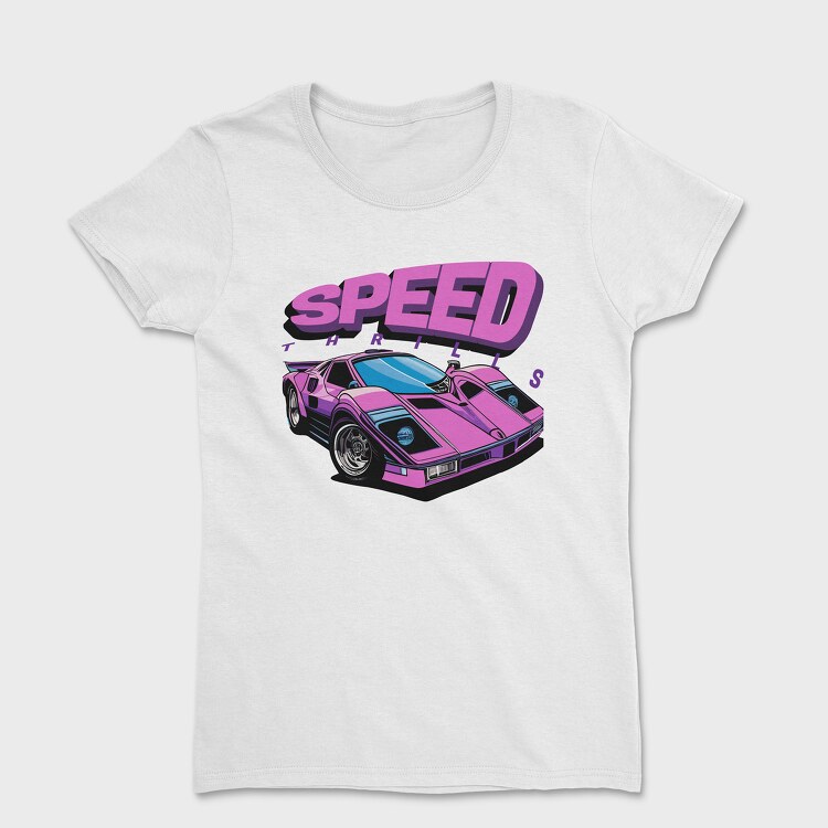 Supercar Retro Speed Thrills, Tricou Femei