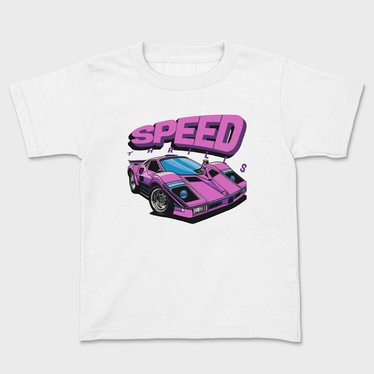 Supercar Retro Speed Thrills, Tricou Copii